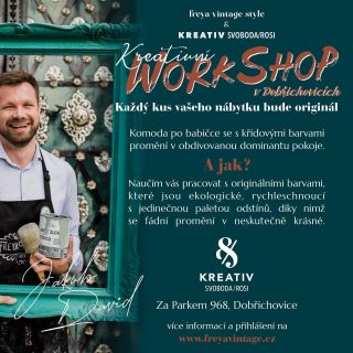 🎨 KREATIVNÍ VÍKEND V DOBŘICHOVICÍCH! Už tento víkend nás čeká další série workshopů v jedinečném prostoru KREATIV...